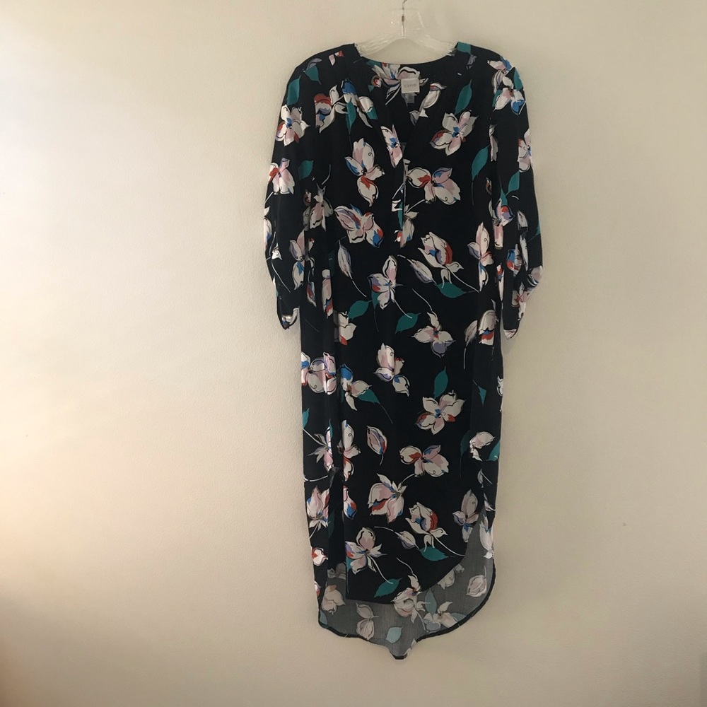 Floral Dress high low hem.